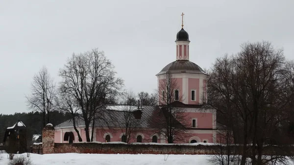 Oude Orthodoxe Stenen Kerk Bij Kubinka Vasilievskoe Landgoed Museum Heilige — Stockfoto