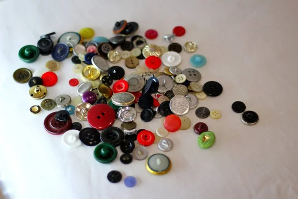 All Sorts Stuff Buttons Needles Threads — Stock Photo, Image