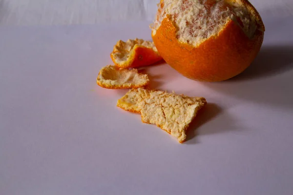 Tangerinas Perfumadas Sobre Fundo Branco — Fotografia de Stock