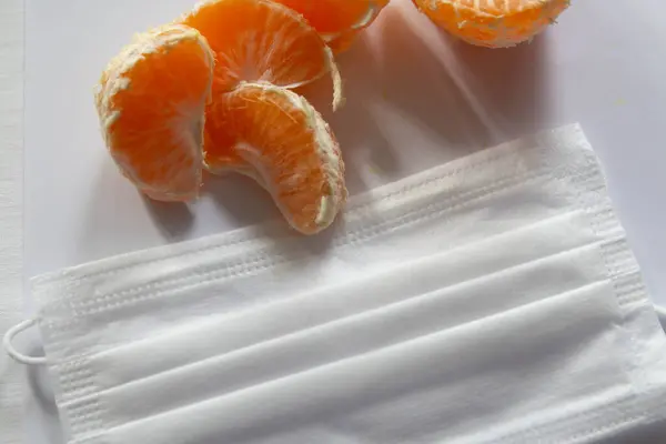 Mandarines Parfumées Sur Fond Blanc — Photo