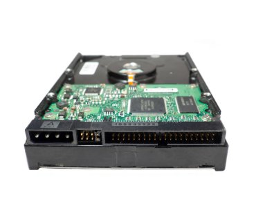 Bilgisayar sabit diski. Elektronik. Mekanizmanın bir parçası. Çip