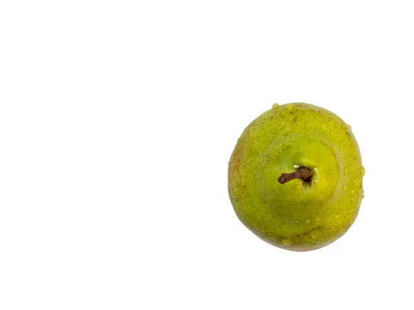 Birne Pakham Auf Weißem Hintergrund Saftige Früchte Eine Duftende Birnensorte — Stockfoto
