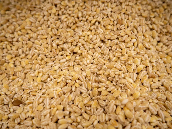 Pearl Barley Grains Background Store Showcase Healthy Food Porridge Ingredien — Stock Photo, Image