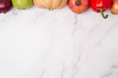 sebze ve meyve ve metin için yer