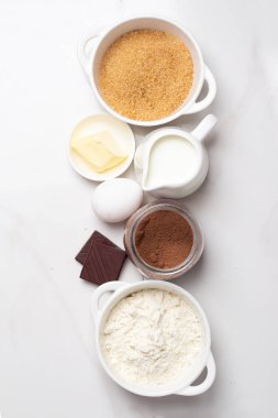 Ev yapımı fırın malzemeleri için yukarıdan görünüm