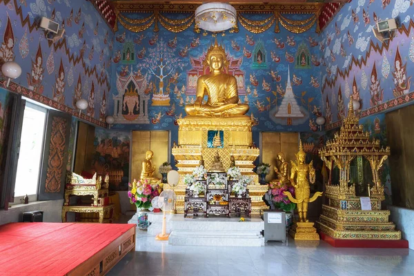 Sitting Buddha Wat Kaew Korawaram Temple Center Krabi Town Province — стоковое фото