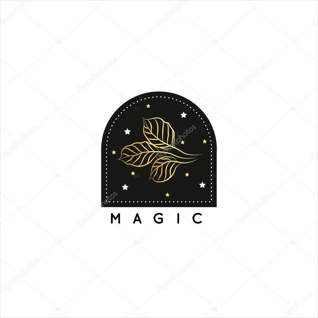 Vector abstract logo design template in trendy linear minimalistic style. Symbol for cosmetics, jewelry, beauty products.  Logo template in simple linear style. Vector illustration.