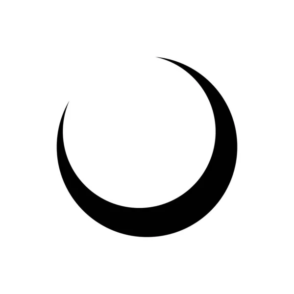 Icône vectorielle lunaire. Icône lune noire. Eléments isolés du croissant céleste. — Image vectorielle