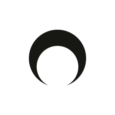 Ay vektör simgesi. Cadı boho ay şekli tasarımı. Beyaz arka planda logo çizimi izole edildi. Düz tasarım biçimi.