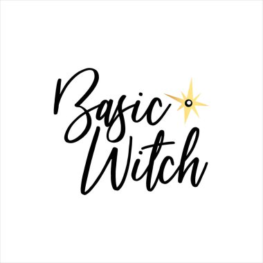 Beyaz arka planda siyah mürekkebin temel cadısı. Tebrik kartı, kupa, broşür, poster, etiket vs. için kullanılabilir..