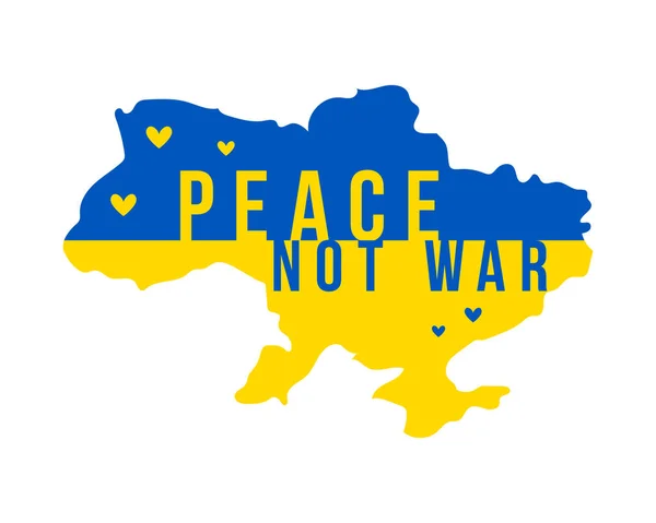 Мир, а не война. Остановить войну на Украине. Плакат войны на Украине. Векторная миграция. — стоковый вектор