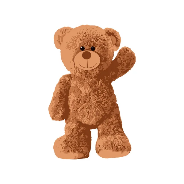 Cute Brown Bear Doll Vector Illustration Funny Bear ロイヤリティフリーストックベクター