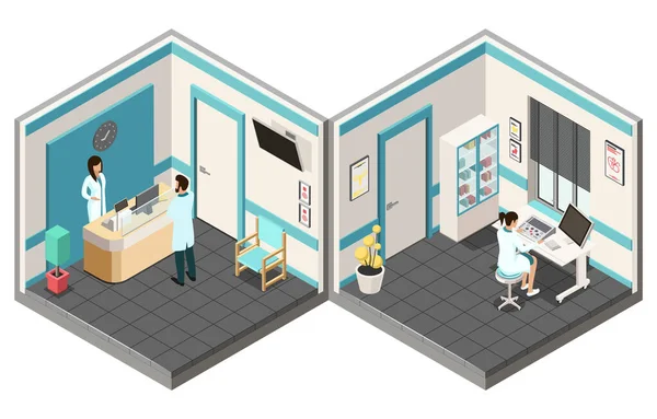 Concept Healthcare Medicine Modern Medical Reception Doctor Cabinet Office Interior — Wektor stockowy