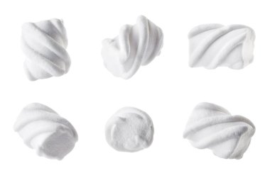 Beyaz üzerine izole edilmiş lokum şekeri koleksiyonu