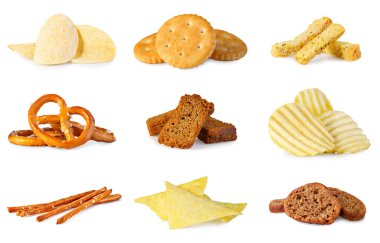 Beyaz bira için tuzlu aperatifler.