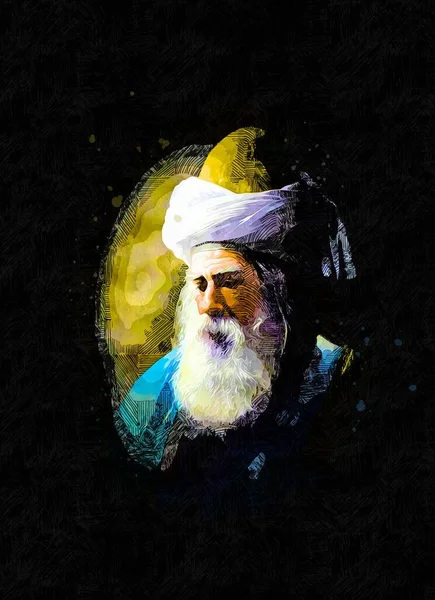 Mevlana Celaleddin Rumi Która Jest Trzynastowiecznym Muzułmańskim Poetą Prawnikiem Uczonym — Zdjęcie stockowe