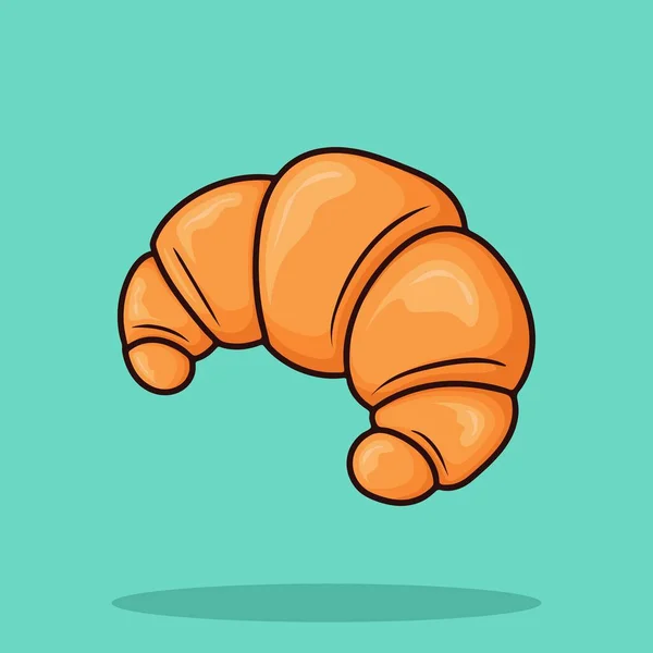 Panadería Croissant Dibujos Animados Vector Ilustración — Vector de stock