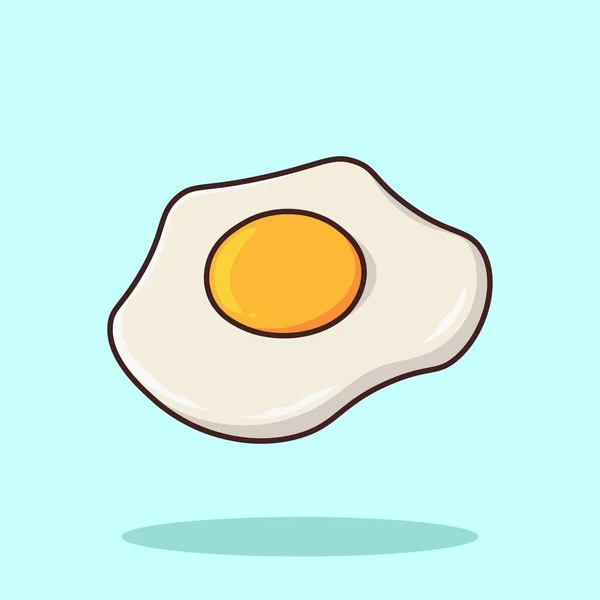 Мультфільм Смажене Яйце Векторні Ілюстрації — стоковий вектор