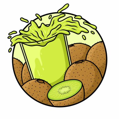 Splash Glass Kiwi meyve suyu taşıyıcısı izole edildi