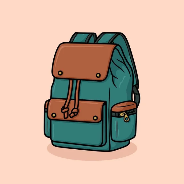 Back Pack Cartoon Vector Illustration — Stockvektor