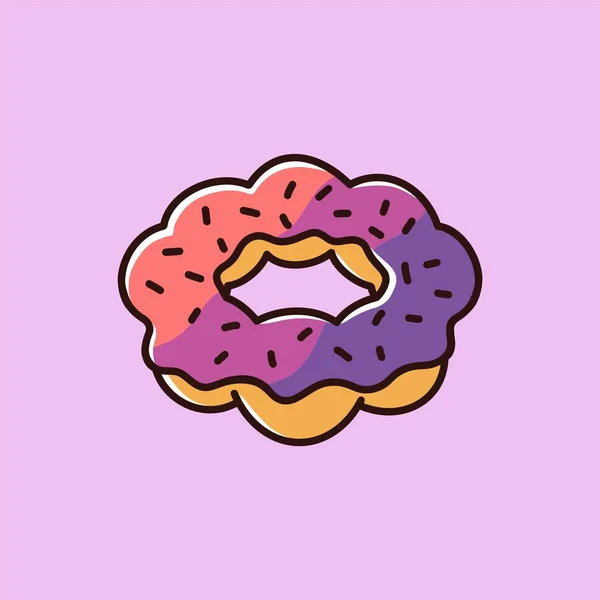 Rainbow Mochi Donuts矢量漫画说明 — 图库矢量图片
