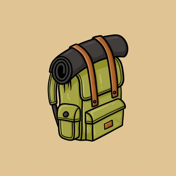 Travel Backpacks Cartoon Vector Illustration —  Vetores de Stock