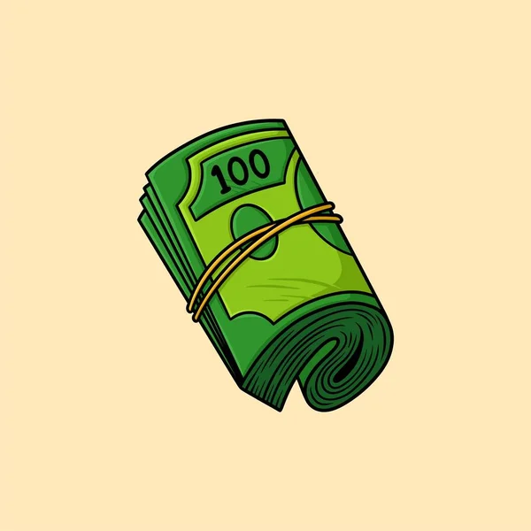 One Piece Money Cartoon Vector Illustration — Image vectorielle