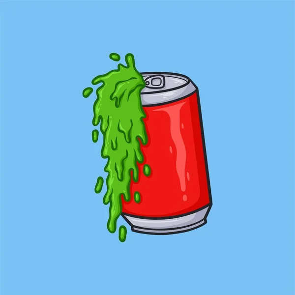 Zombie Soda Drink Cartoon Vector Illustration — Stockvektor