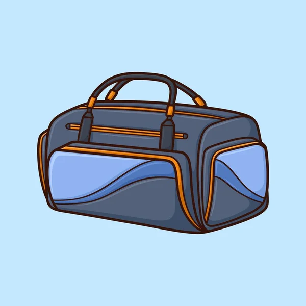 Sport Bag Cartoon Vector Illustration Isolated — Stock Vector