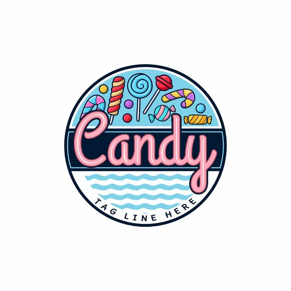 Candy Logo Cute卡通矢量 — 图库矢量图片