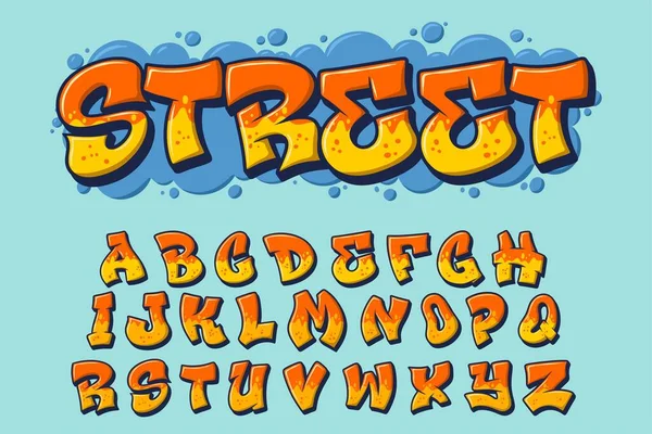 Alphabet Street Graffiti Text Vector Letters — стоковий вектор