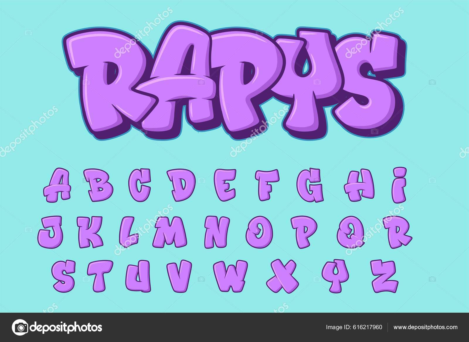 Graffiti Blase Buchstaben Alphabet Graffiti Blase Buchstaben Alphabet