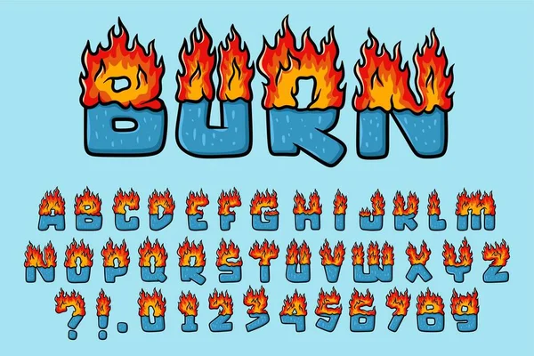 Yanmış Alfabe Canavarı Graffiti metin vektörü Harfleri