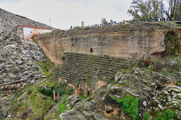 Almonacid Cuba Dam Presa Roma Pasarelas — 图库照片