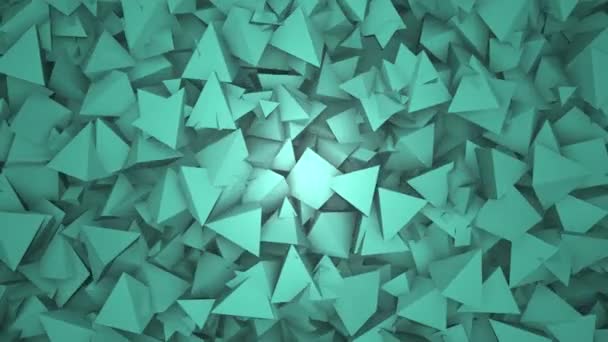 Big and dark green abstract geometric triangles