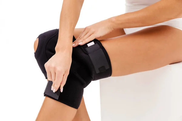 Orthopedic Support Knee White Background — Stock Photo, Image