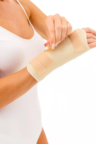 Retainer Quick Recovery Pain Wrist Wrist Brace Garment Worn Wrist — Stock Photo, Image