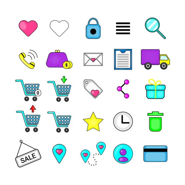 Icons set of icons for web design — Stock Photo, Image