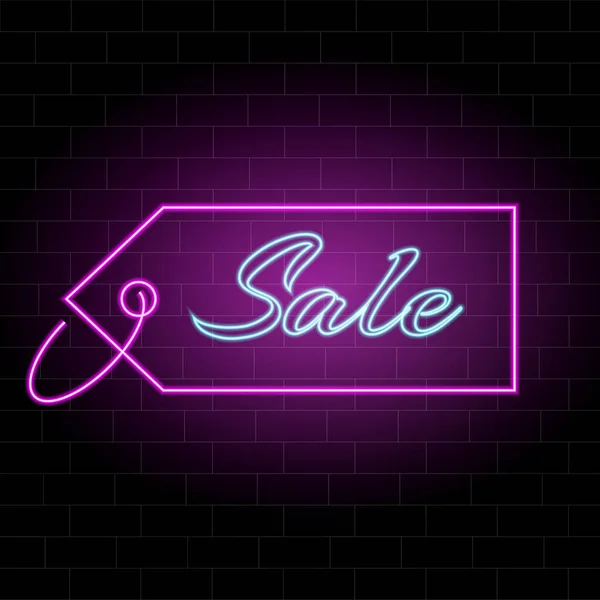 Sale glowing neon sign background for your discount and business advertising — Stock Photo, Image