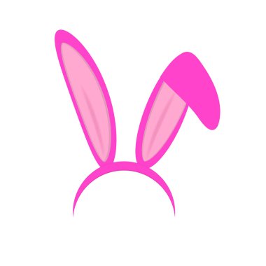 Tavşan kulaklığı. Paskalya için bir çocuk partisi düzenlemek için..