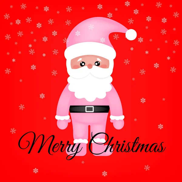 Büyük tabelası olan Noel Baba. Mutlu Noeller yazı dizaynı. Bayram tebrikleri için yaratıcı tipografi.