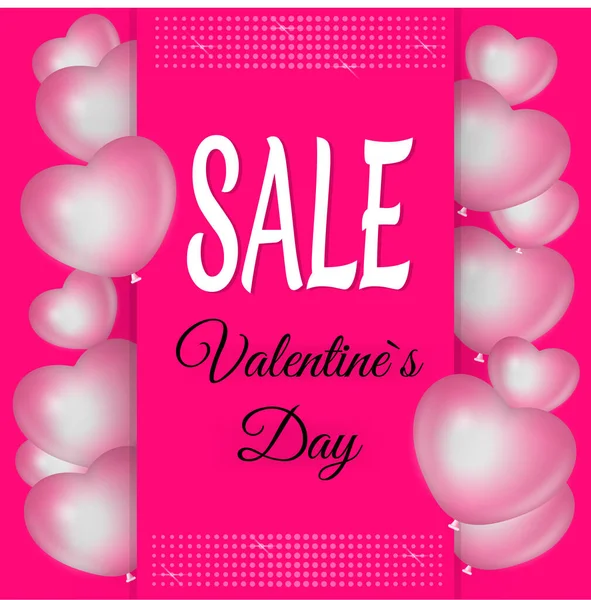 Valentines jour Super vente offre spéciale moderne bannière boules modèle de conception sur fond rose Super vente affiche ou flyer design Composition à la mode de gradient formes promotion. — Photo