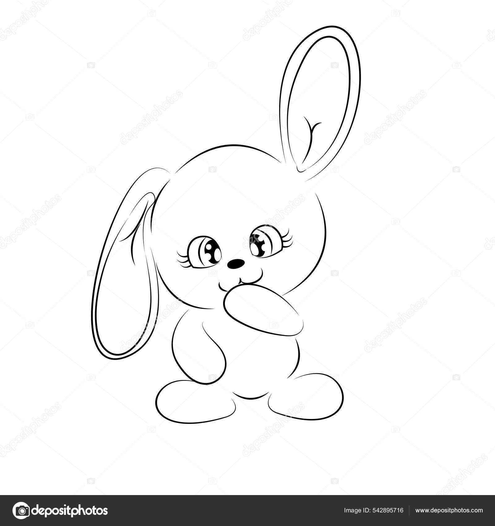 Bunny emoji heart eye 01 Royalty Free Vector Image