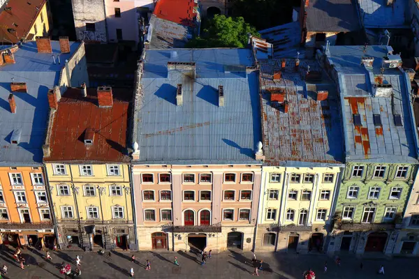 Panorama Antigo Centro Histórico Cidade Lviv Ucrânia Europa Vista Cidade — Fotografia de Stock