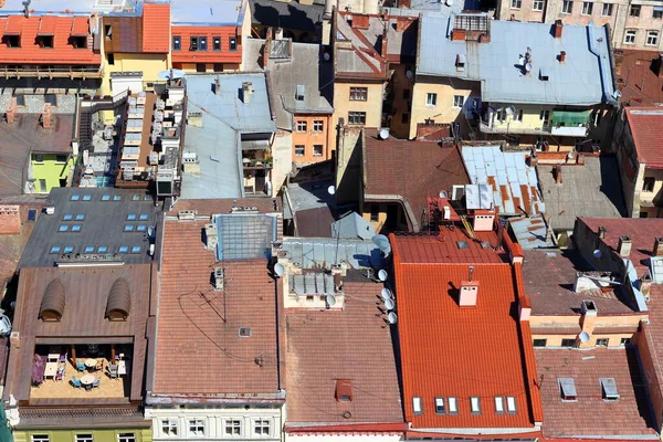 Panorama Old Historical City Center Lviv Ukraine Europe City View — Stock Photo, Image