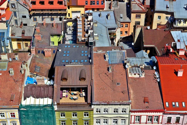 Panorama Del Centro Histórico Ciudad Lviv Ucrania Europa Vistas Ciudad —  Fotos de Stock