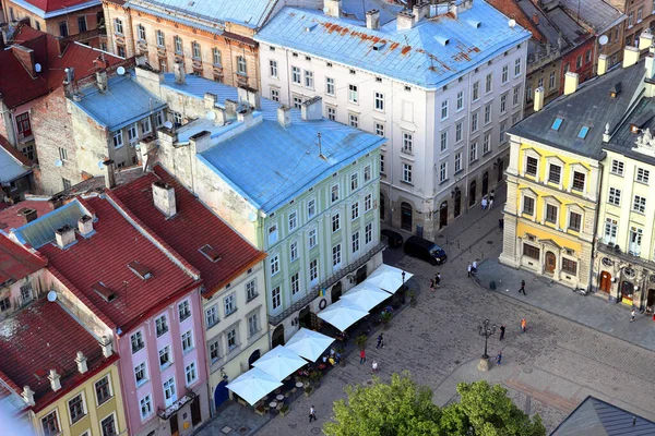 Panorama Antigo Centro Histórico Cidade Lviv Ucrânia Europa Vista Cidade — Fotografia de Stock