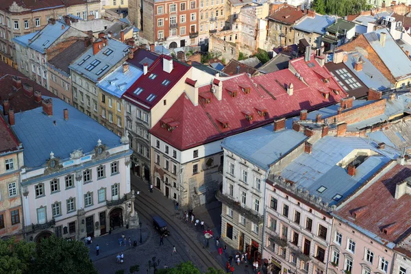 Panorama Old Historical City Center Lviv Ukraine Europe City View — Stock Photo, Image