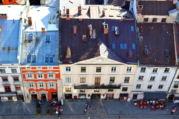 Panorama Old Historical City Center Lviv Ukraine Europe City View — Stock Photo, Image