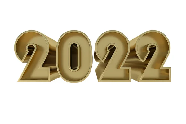 Oro Mate Figuras Volumétricas 2022 Representación —  Fotos de Stock
